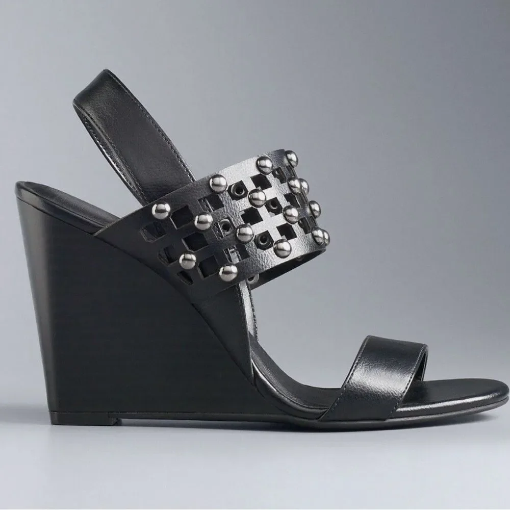 Simply Vera Vera Wang Black Wedge Shoes with Studded Details